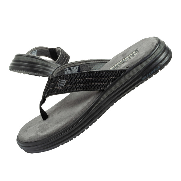 Skechers Proven Herren Flip Flops 204577 BLK schwarz. Tomar Sport Online Schuhgeschaft