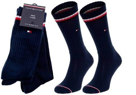 Tommy Hilfiger Herrensocken [100001096 322] 2 PACK, Marineblau.