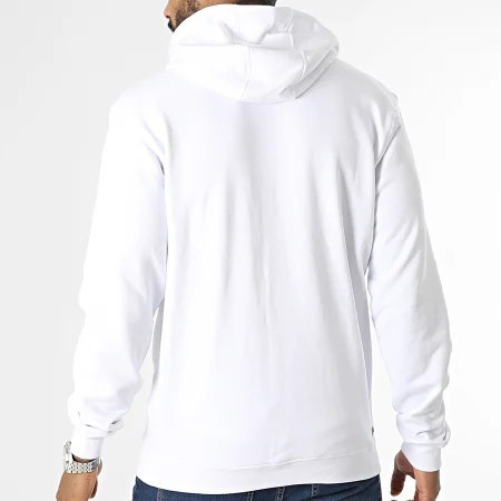 Fila Herren-Kapuzenpullover aus weißer Baumwolle mit Kängurutasche