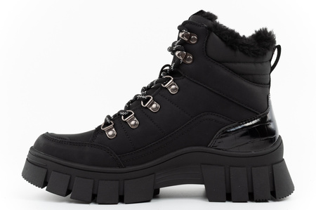 Lee Cooper Winterstiefeletten für Damen – gefütterte Boots in Schwarz