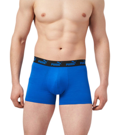 Puma Herren-Boxershorts, 2er-Pack, Blau/Schwarz, bequeme Baumwolle