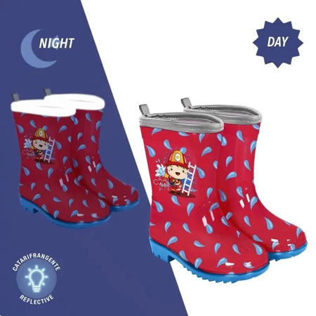 Perletti Kinder-Regenstiefel – Kleiner Feuerwehrmann für Jungen
