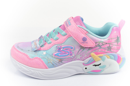 Skechers 302299L/PKTQ LED Kindersportschuhe, rosa.