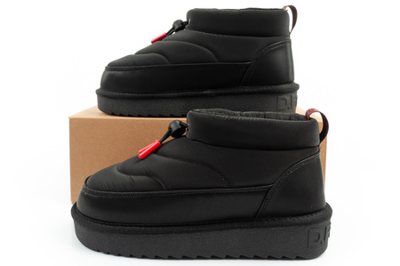 D.Franklin Damen Winterstiefel, modische, isolierte schwarze Stiefeletten