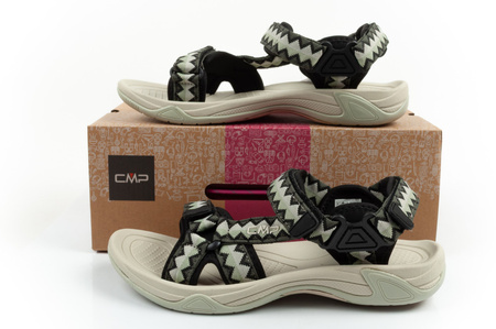 CMP Hamal Damen-Sandalen mit Klettverschluss, Trekkingsohle, Grün
