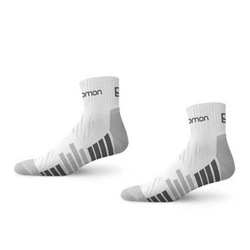 Salomon Active Baumwoll-Sportsocken [16022-WEISS/GRAU] 2ER-PACK, weiß.