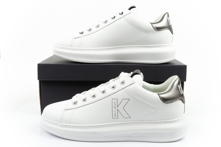 Karl Lagerfeld Herren-Sneaker Kapri, Weiß, Echtleder