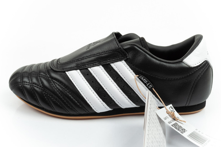 Adidas Damen-Taekwondo-Sneaker, Schwarz, Leder, Slip-On