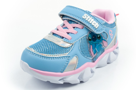 Leomil Kinder-Sportschuhe Stitch Leichte Sneaker mit Klettverschluss und LED-Beleuchtung, Blau