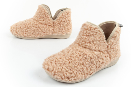 Scholl Maddy Bootie Damenhausschuhe [F309091002] isoliert, beige.