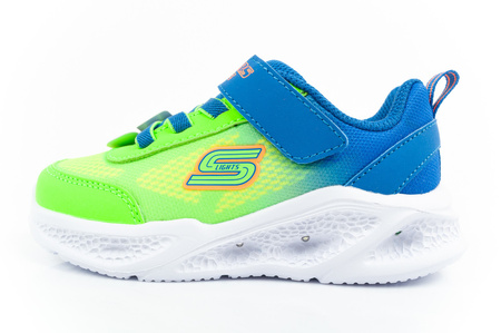 Skechers S Lights Kinder Sportschuhe Jungen leichte bequeme LED blau