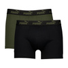 Puma Herren-Boxershorts, 2er-Pack, Khaki/Schwarz, bequeme Baumwolle