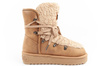 D. Franklin Damen Winterstiefel, modisches Fellfutter, isoliert, Braun und Beige