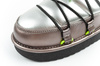 D.Franklin Damen Winterstiefel, modische, isolierte, silberne Stiefeletten
