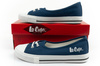 Lee Cooper Damen-Sneaker, blaue Slip-On-Ballerinas