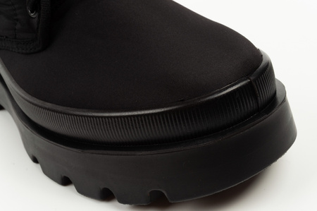 Progress Damen-Winterstiefel, Schwarz, Isoliertes Lammfell
