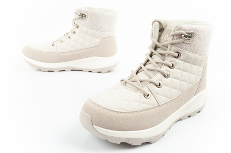 Lee Cooper Damen Winter-Wanderschuhe, Creme, Kunstleder