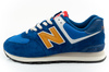 New Balance 574 Herren-Sneaker, Modisches Leder, Blau