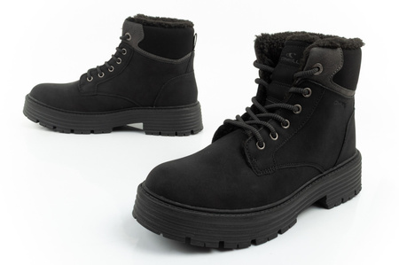 O'Neill Damen Winter-Wanderstiefel, gefütterte Stiefeletten, modisches Schwarz
