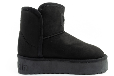D. Franklin Damen-Winterstiefel, modische, pelzgefütterte, isolierte schwarze Stiefeletten