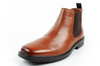 Skechers Herren Chelsea Boots Miller-Boris Elegantes Leder Braun