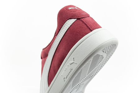 Puma Smash 3.0 Herren-Sneaker, Leder, Burgunderrot
