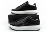 Karl Lagerfeld Herren-Sneaker Kapri, Schwarzes Leder