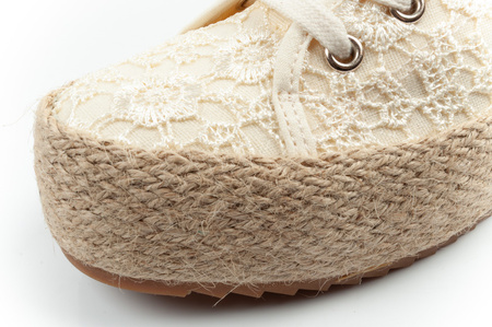 Lee Cooper Damen-Sneaker mit Schnürung, beige Plateau