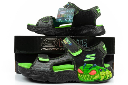 Skechers Kindersandalen [400614L/BKLM] LED-Schuhe, Schwarz.