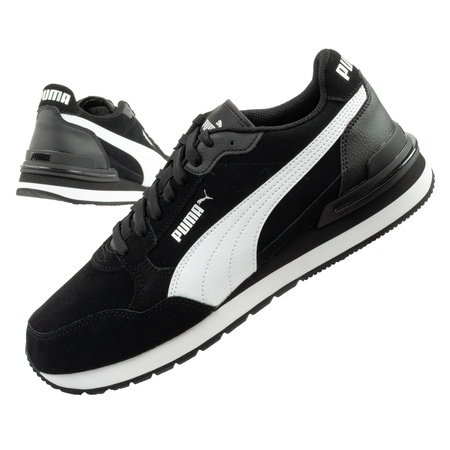 Puma ST Runner v4 Herren-Sneaker aus schwarzem Leder