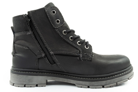 Wrangler Allan Mid Herren Chelsea Boots, elegante Lederstiefelette, Schwarz
