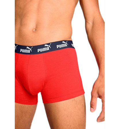 Puma Herren-Boxershorts im 2er-Pack, Rot und Grau, bequeme Baumwolle