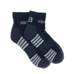 Salomon Active Baumwoll-Sportsocken [16022-NAVY/GRAY] 2ER-PACK, Marineblau.