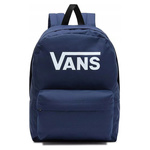 Vans Old Skool Print 22L Urbaner Schulrucksack, Marineblau, Großes VANS-Logo