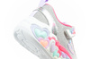 Skechers S Lights LED-Sneaker für Mädchen mit Klettverschluss, Grau