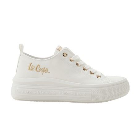 Lee Cooper Damen-Plateau-Sneaker in Weiß