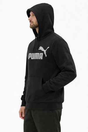 Puma Herren-Kapuzenpullover mit Kängurutasche, Schwarz, Modische Baumwolle