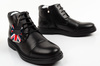 Elegante, gefütterte Herren-Ankle-Boots aus schwarzem Leder von Lee Cooper