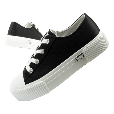 Lee Damen-Sneaker Isla, Schwarze Plateausohle, Komfortabel