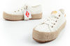 Lee Cooper Damen-Sneaker mit Schnürung, Weiß mit Plateau