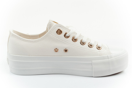 Lee Cooper Damen-Sneaker Plateau Weiß – Bequem