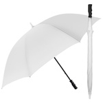 Perletti XXL 132 cm langer Regenschirm, Weiß, windfest, manuell zu öffnen