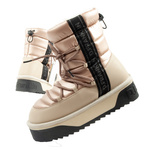 D.Franklin Damen Winterstiefel, modische, isolierte Stiefeletten in Gold