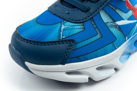Leomil Spiderman Kinder-Sneaker, leicht, mit Klettverschluss und LED-Beleuchtung, blau