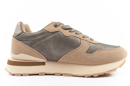 Lee Cooper Damen Sneaker, modisch, bequem, langlebig, beige, grau