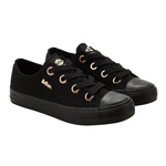 Lee Cooper Damen-Sneaker – Stylische schwarze Sneaker aus Textil