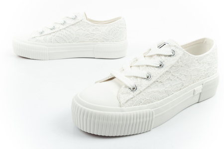 Lee Isla Damen-Sneaker, Weiß, Plateau, Schnürung