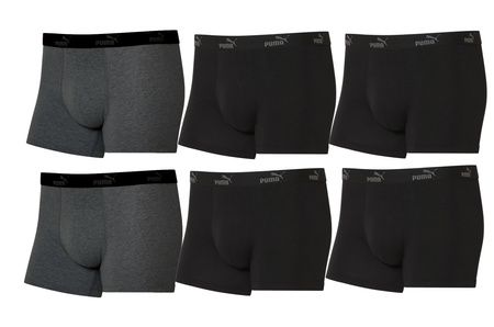Puma Boxershorts Herren Boxershorts 6er-Pack Baumwolle bequem