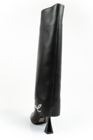 Karl Lagerfeld Debut II Damenschuhe Lederstiefel schwarz Fashion [KL32084 F0X]