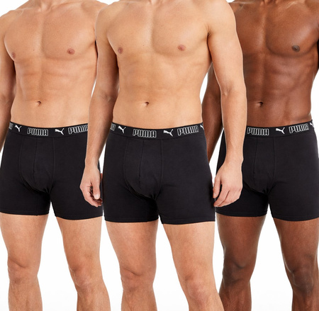 Puma Herren Boxershorts, 3er-Pack, Schwarz, Komfortabel